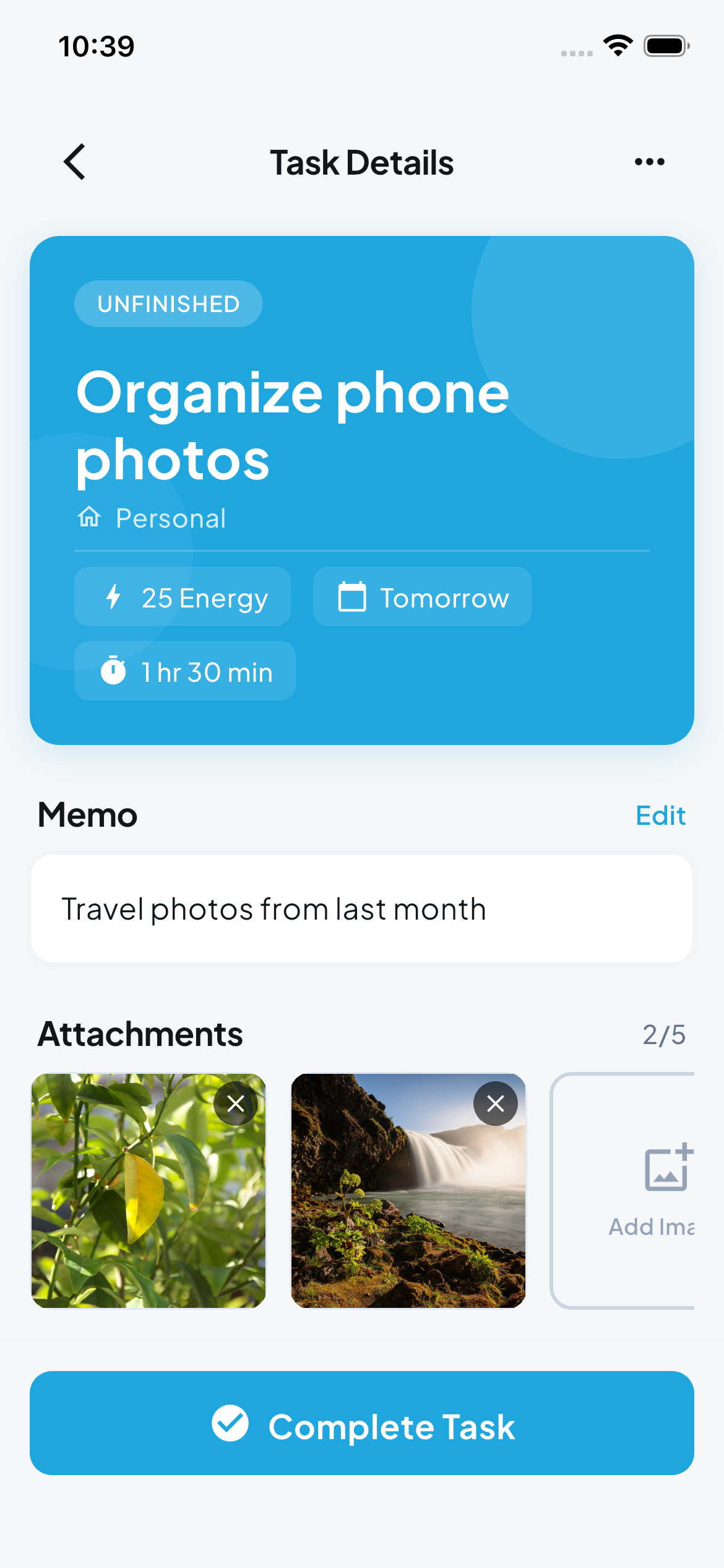 Boostive Task Detail - Complete task information